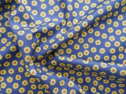 Small Sunflowers by Lewis and Irene in Navy, £14.50 p/m-Cotton-Flying Bobbins Haberdashery