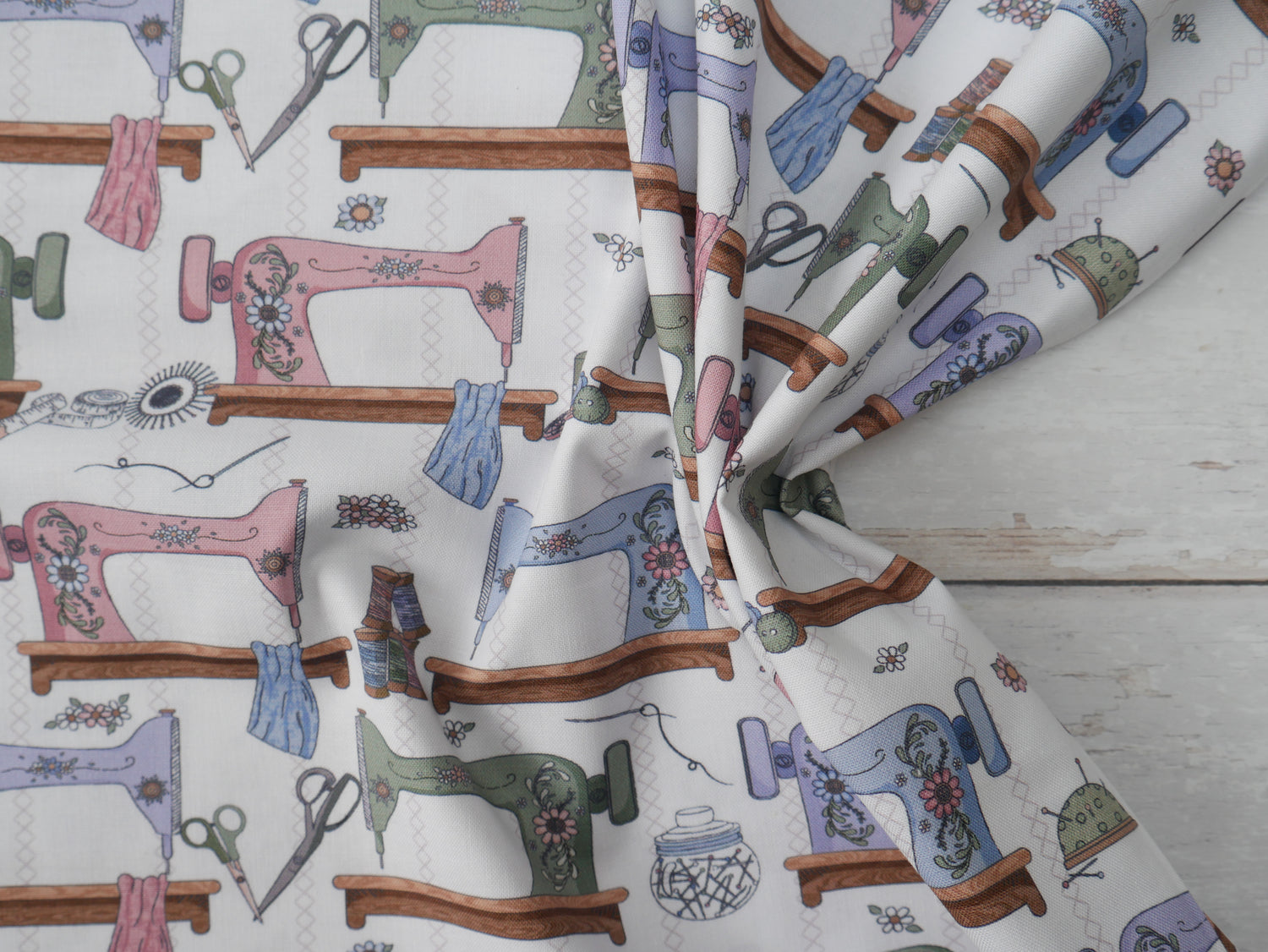 Seamstress Studio Sewing Table Cotton by The Craft Cotton Company, £8.00 p/m-Cotton-Flying Bobbins Haberdashery