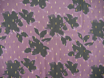 Digital Floral Viscose with Gold Flecks in Purple, £15.00 p/m-Viscose-Flying Bobbins Haberdashery