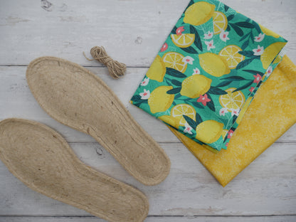 Espadrilles Kit - Lemons-Flying Bobbins Haberdashery