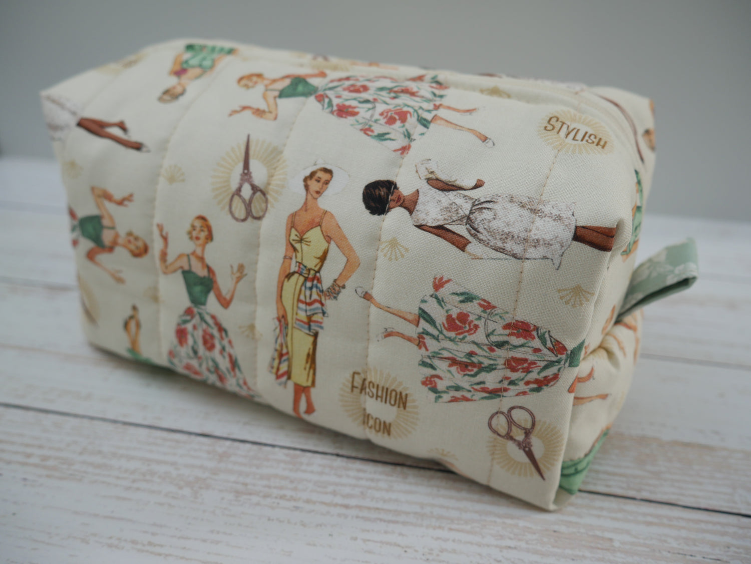 Vintage Boxed Make-Up Bag Kit-Sewing Kit-Flying Bobbins Haberdashery