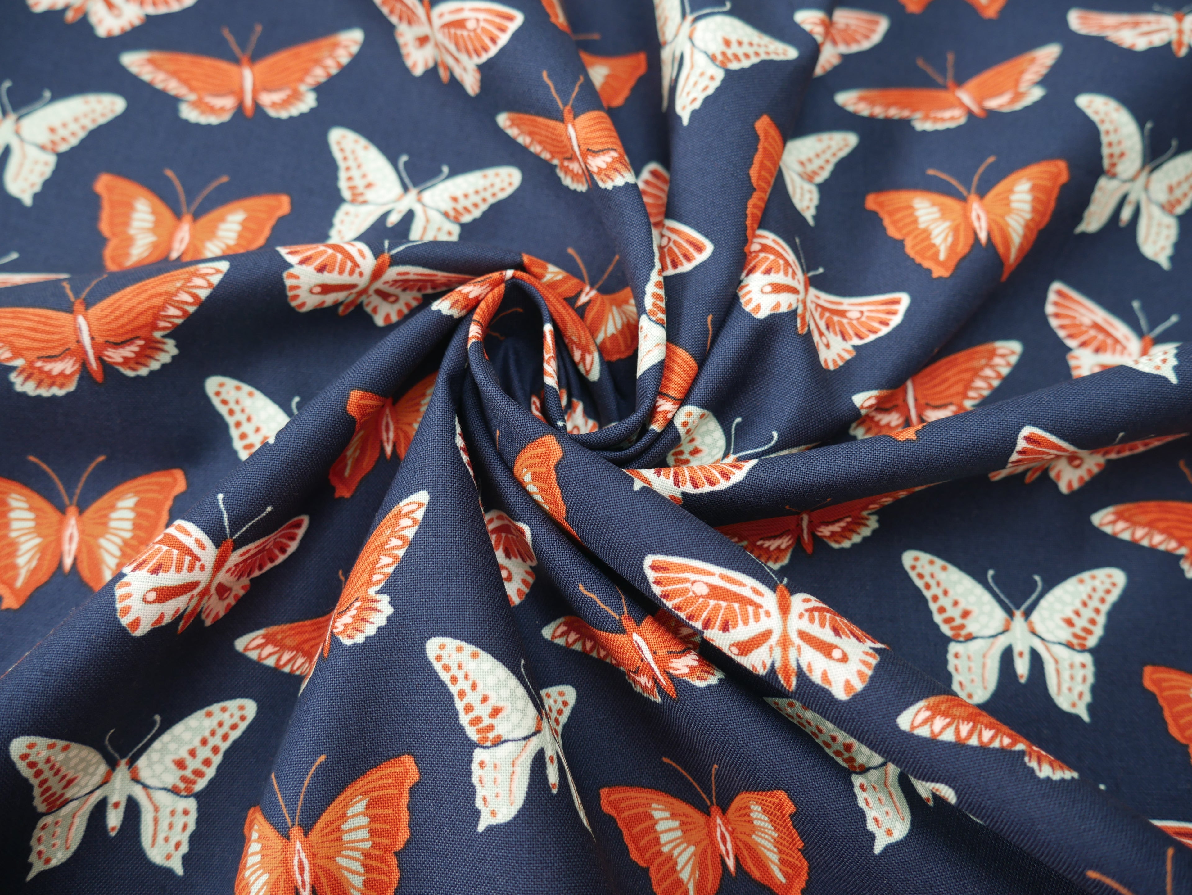 Flutter Printed Cotton by Juliana Tipton, £14.00 p/m-Cotton-Flying Bobbins Haberdashery