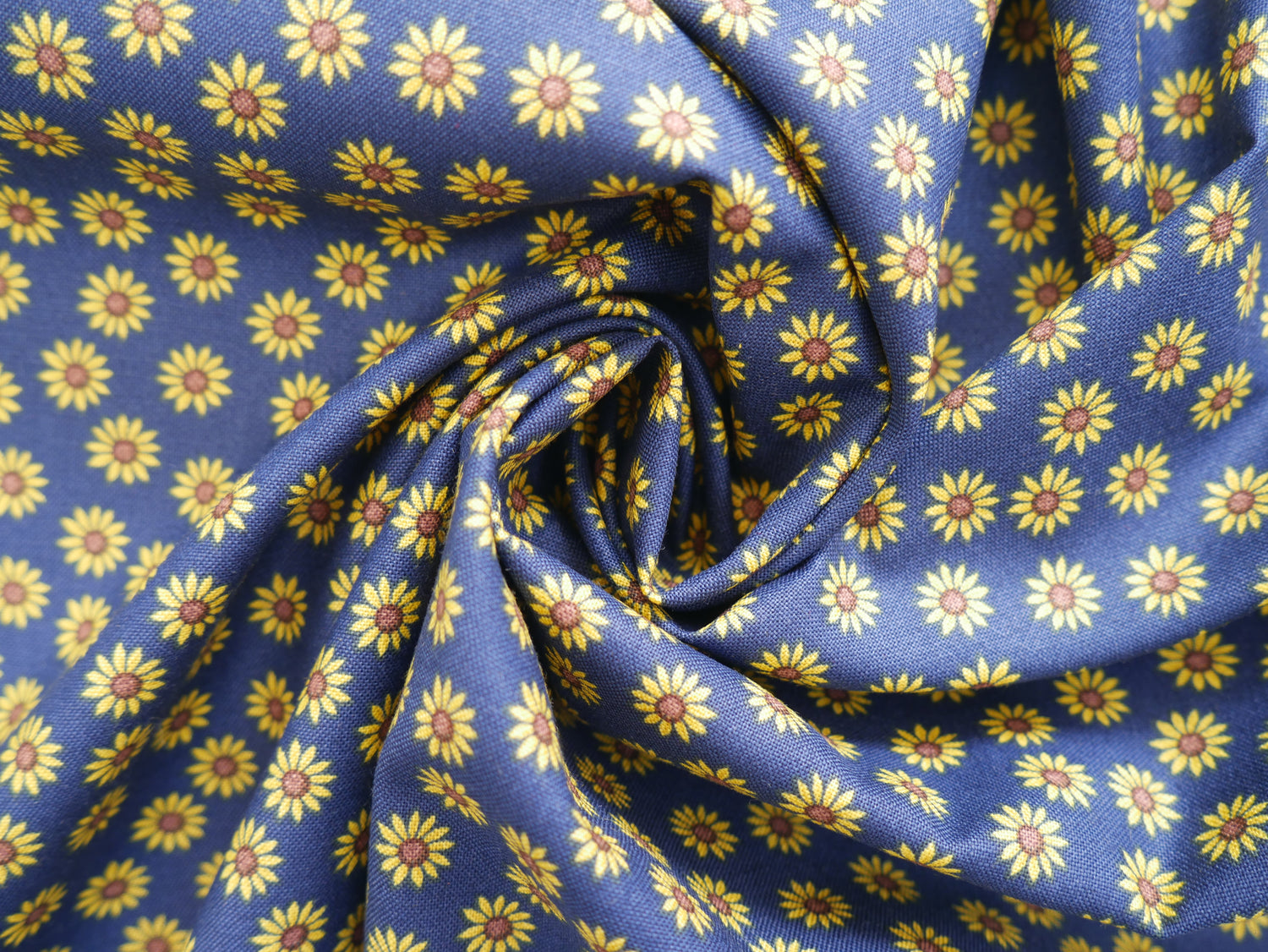 Small Sunflowers by Lewis and Irene in Navy, £14.50 p/m-Cotton-Flying Bobbins Haberdashery