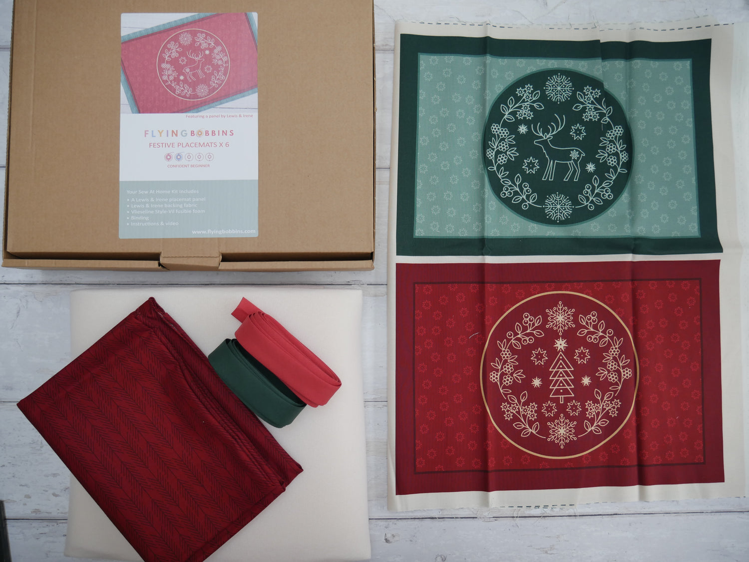 Festive Placemat Kit - Saariselka-Sewing Kit-Flying Bobbins Haberdashery