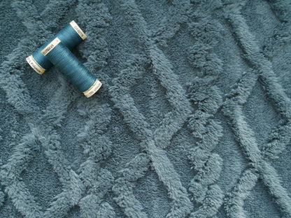 Double Fur Cable Fleece in Petrol, £10.50 p/m-Fleece-Flying Bobbins Haberdashery