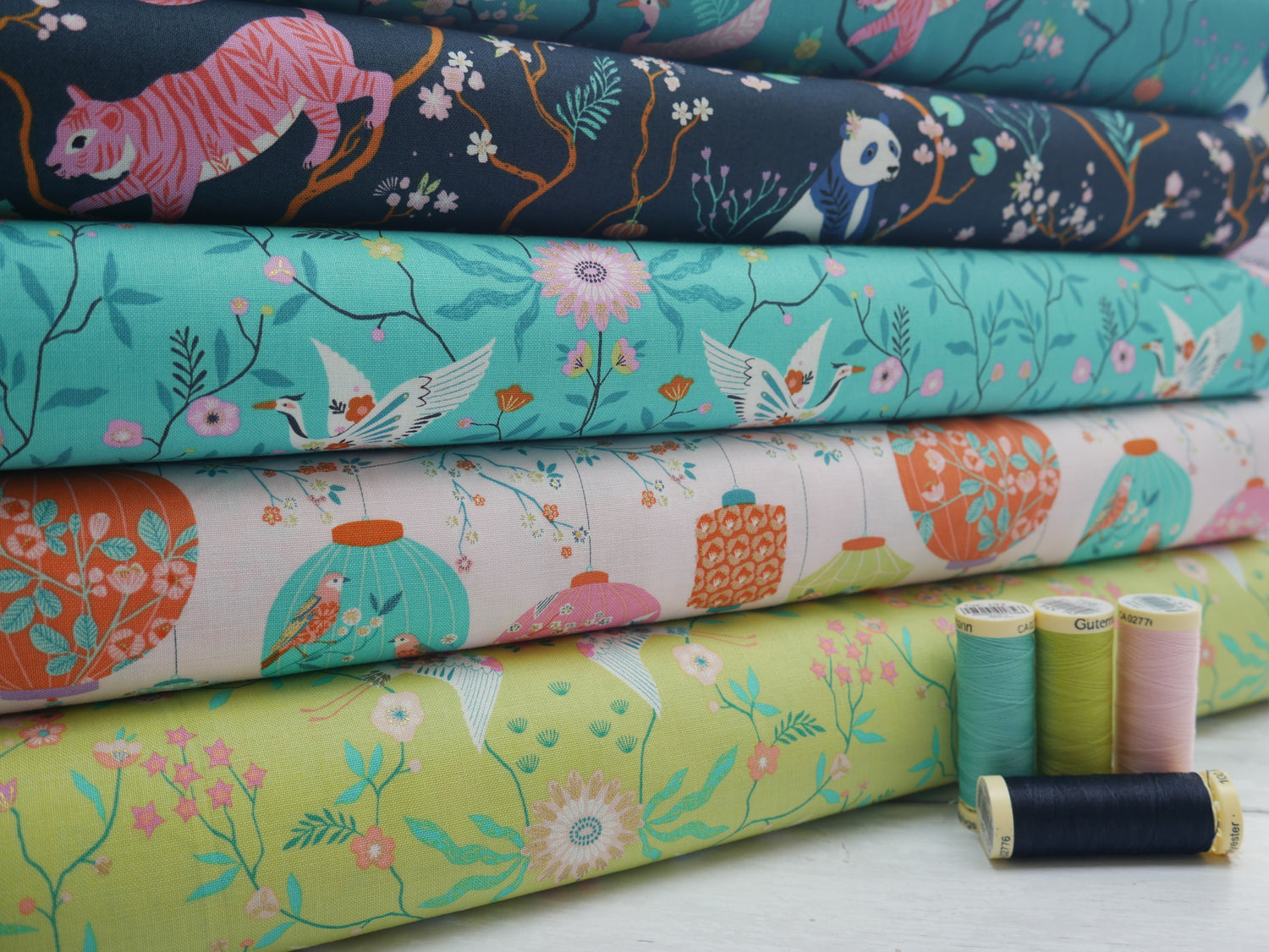 Blossom Days Border by Dashwood Studios, £14.20 pm-Cotton-Flying Bobbins Haberdashery