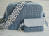 Amber Cross-Body Bag Making Kit - Raffia in Indigo-Sewing Kit-Flying Bobbins Haberdashery