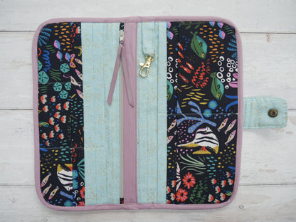 Travel Wallet - Aquatic Paradise-Sewing Kit-Flying Bobbins Haberdashery