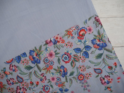 Floral Border Stripe Cotton, £15.80 pm-Viscose-Flying Bobbins Haberdashery