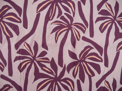 Palms Print Viscose Challis in Lilac £12.50 p/m-Viscose-Flying Bobbins Haberdashery