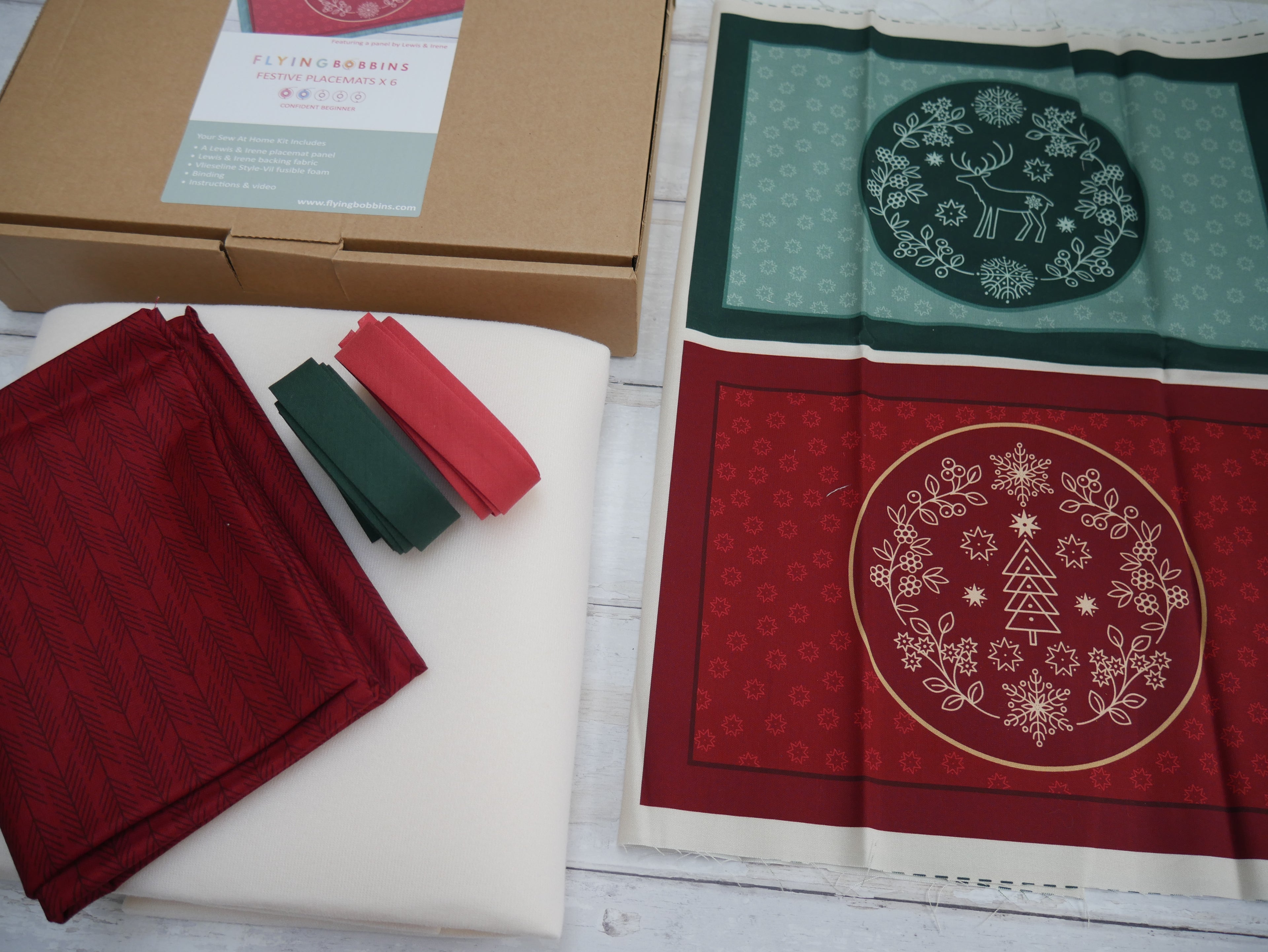 Festive Placemat Kit - Saariselka-Sewing Kit-Flying Bobbins Haberdashery