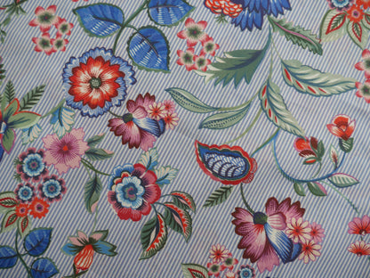 Floral Border Stripe Cotton, £15.80 pm-Viscose-Flying Bobbins Haberdashery