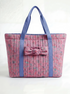 Bella Quilted Bag Kit - Floral Quilted Cotton in Pink & Blue-Sewing Kit-Flying Bobbins Haberdashery