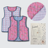 Berger Gilet Kit - Quilted Cotton in Pink/Sky-Sewing Kit-Flying Bobbins Haberdashery