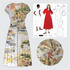 Bronte Dress Kit - Silk Cassia Noil in Venice Print-Sewing Kit-Flying Bobbins Haberdashery