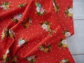 REMNANT - Amelia Posy in Red x 1.0m-Cotton-Flying Bobbins Haberdashery