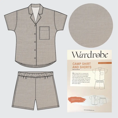 Camp Shirt Kit - Province Linen Blend in Shell-Sewing Kit-Flying Bobbins Haberdashery