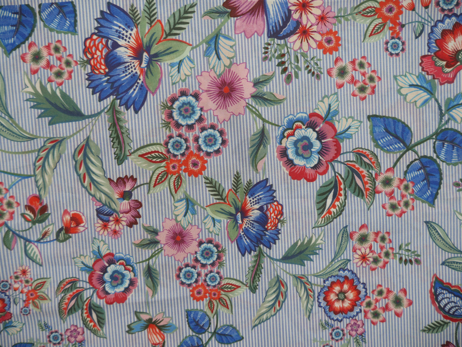 Floral Border Stripe Cotton, £15.80 pm-Viscose-Flying Bobbins Haberdashery