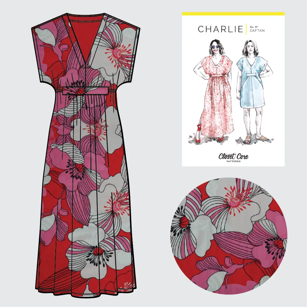 Charlie Caftan Kit - Nellie Print