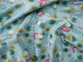 REMNANT - Makower Printed Cotton, Kasumi Koi in Blue x 0.7m-Cotton-Flying Bobbins Haberdashery