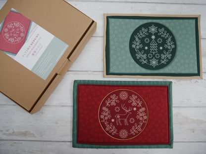 Festive Placemat Kit - Saariselka-Sewing Kit-Flying Bobbins Haberdashery