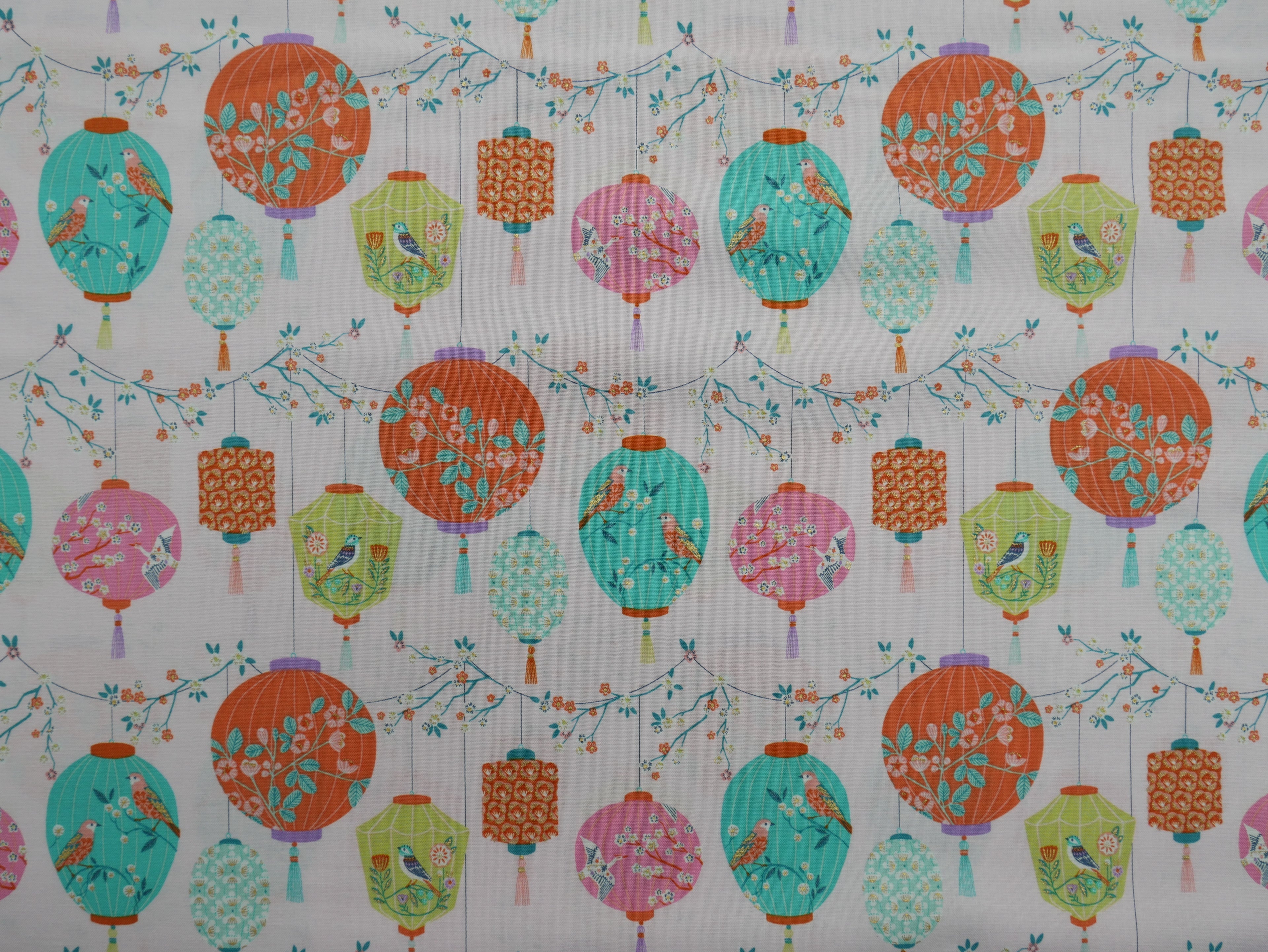 Blossom Days by Dashwood Studios, Lanterns in Pink, £14.20 pm-Cotton-Flying Bobbins Haberdashery