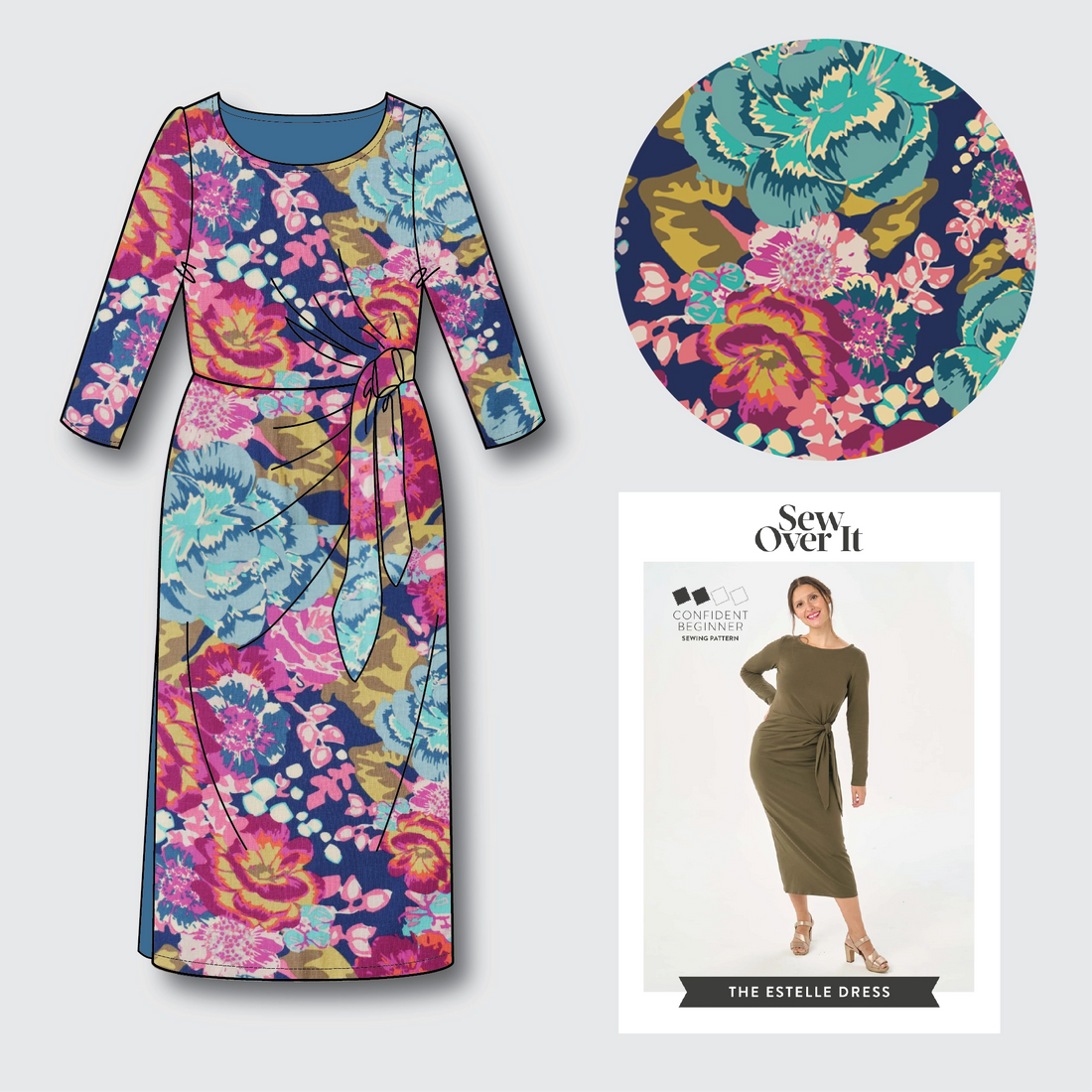 Estelle Dress Kit - Boho Fusion by AGF-Sewing Kit-Flying Bobbins Haberdashery