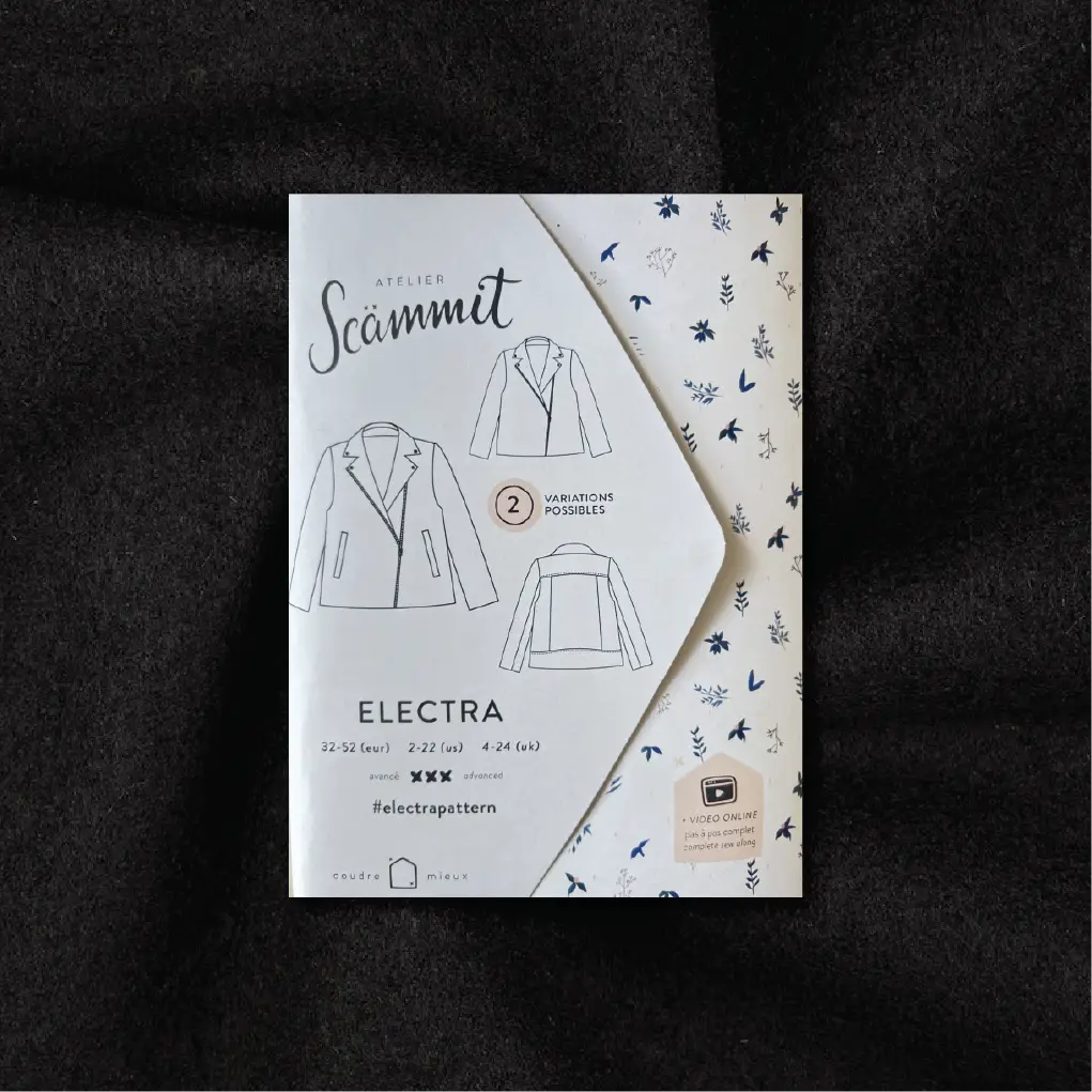 Electra Biker Kit - Black With Leatherette Sleeve-Sewing Kit-Flying Bobbins Haberdashery