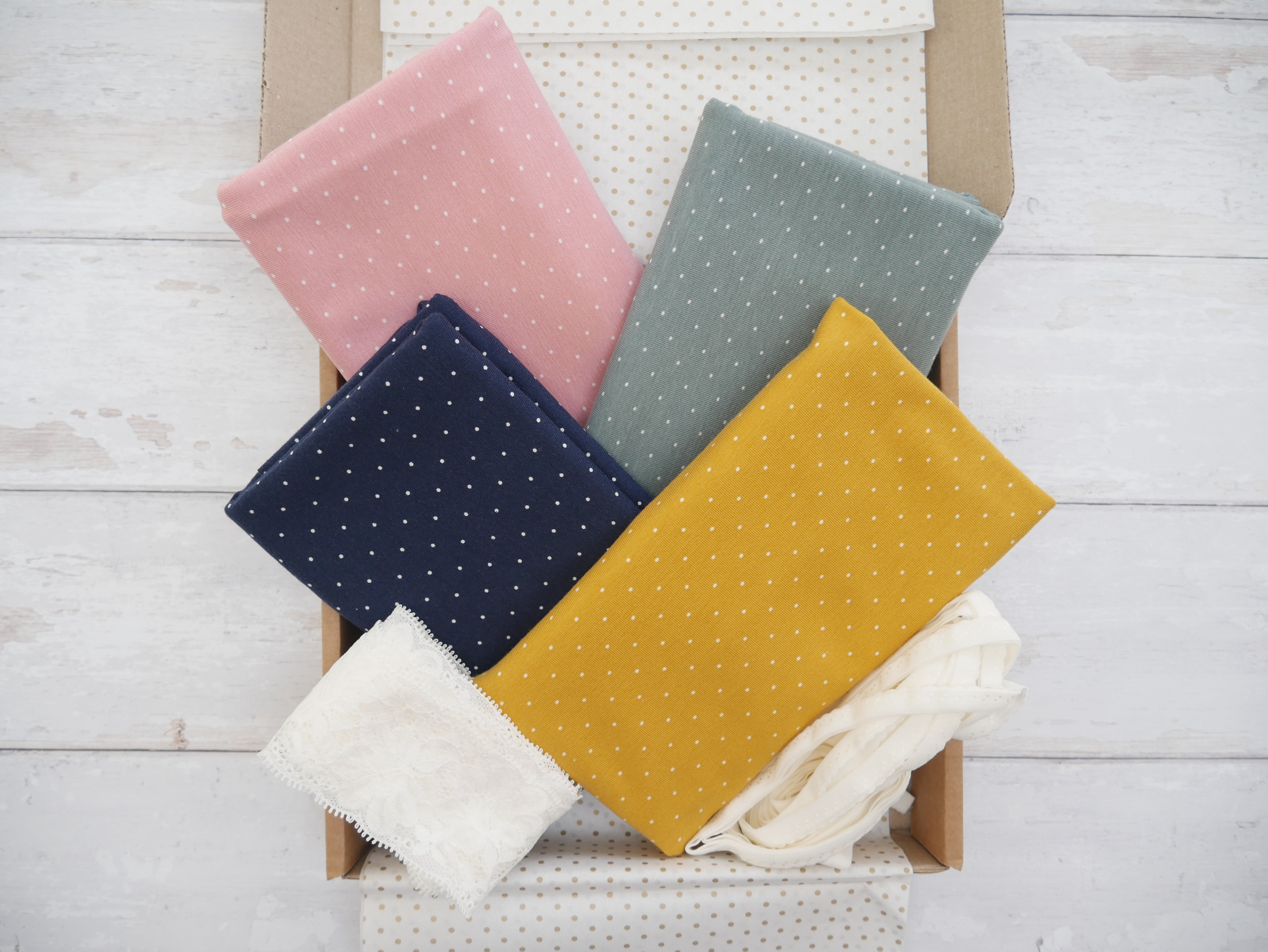 Iris Knickers Fabric Pack - Pin Spots-Sewing Kit-Flying Bobbins Haberdashery
