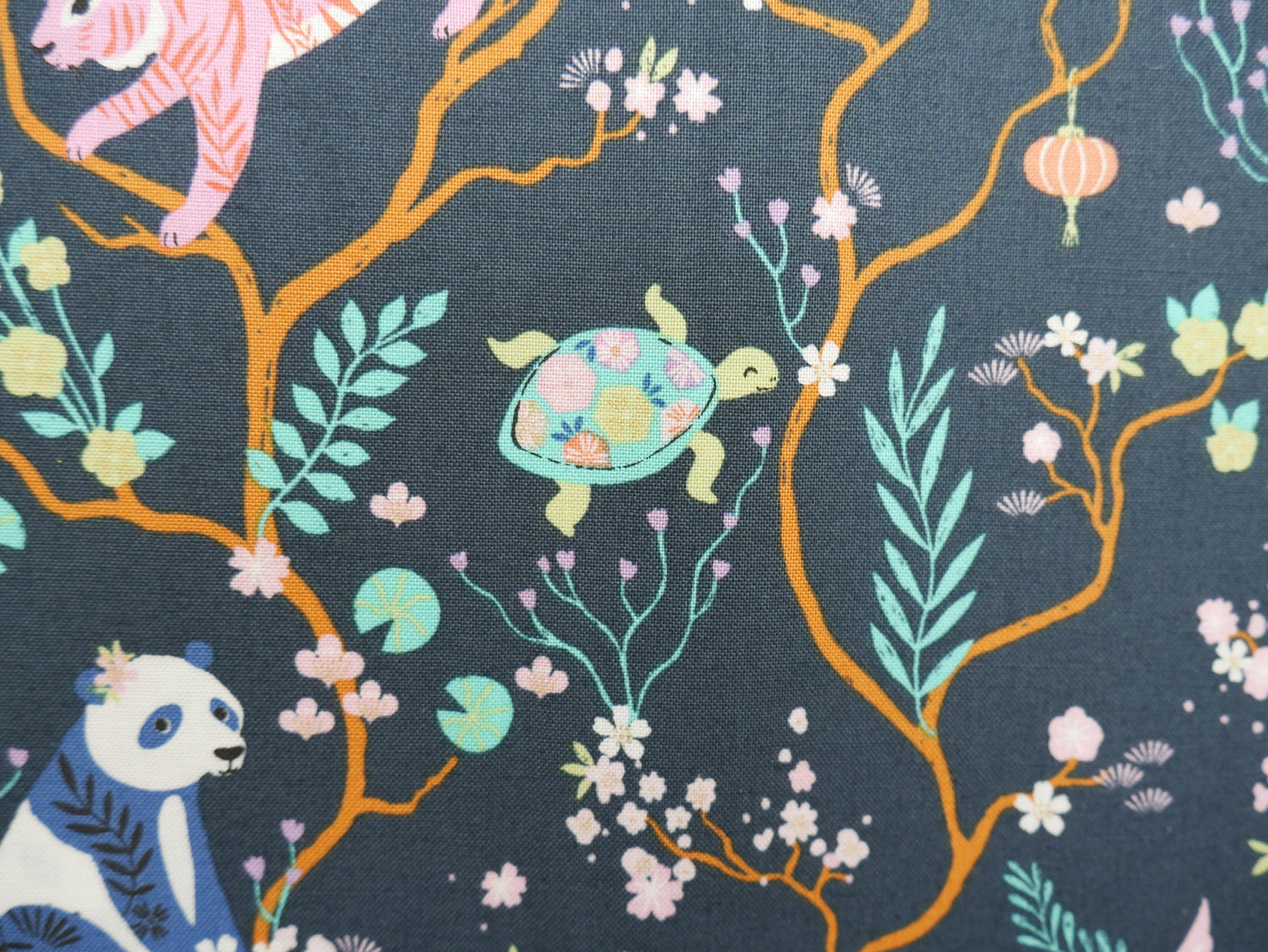 Blossom Days by Dashwood Studios, Tigers in Midnight, £14.20 pm-Cotton-Flying Bobbins Haberdashery