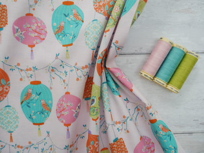 Blossom Days by Dashwood Studios, Lanterns in Pink, £14.20 pm-Cotton-Flying Bobbins Haberdashery