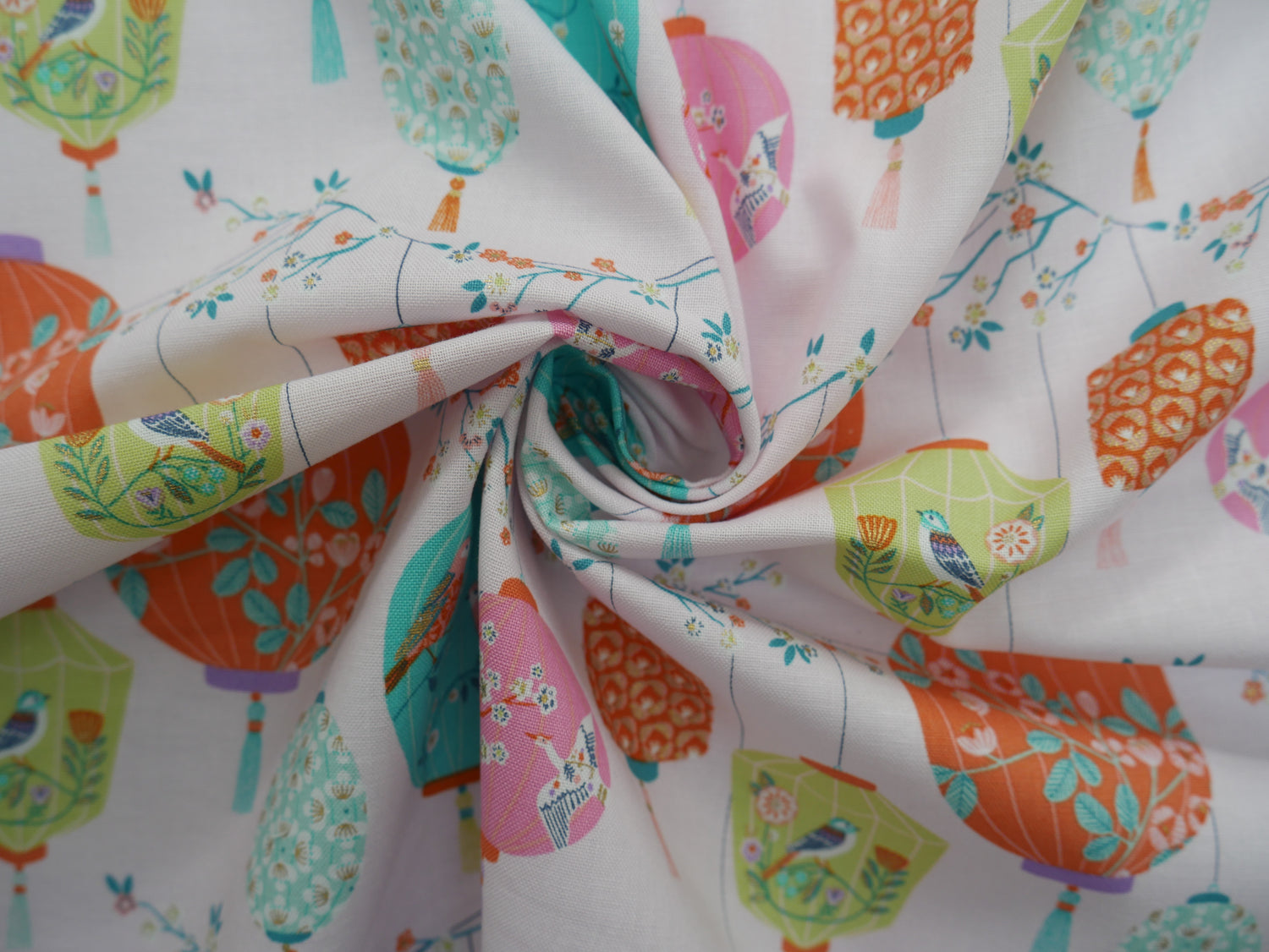 Blossom Days by Dashwood Studios, Lanterns in Pink, £14.20 pm-Cotton-Flying Bobbins Haberdashery