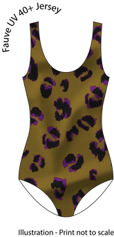 UV Protect Swimwear Lycra - Fauve, £22.50 pm-Swimwear Fabric-Flying Bobbins Haberdashery