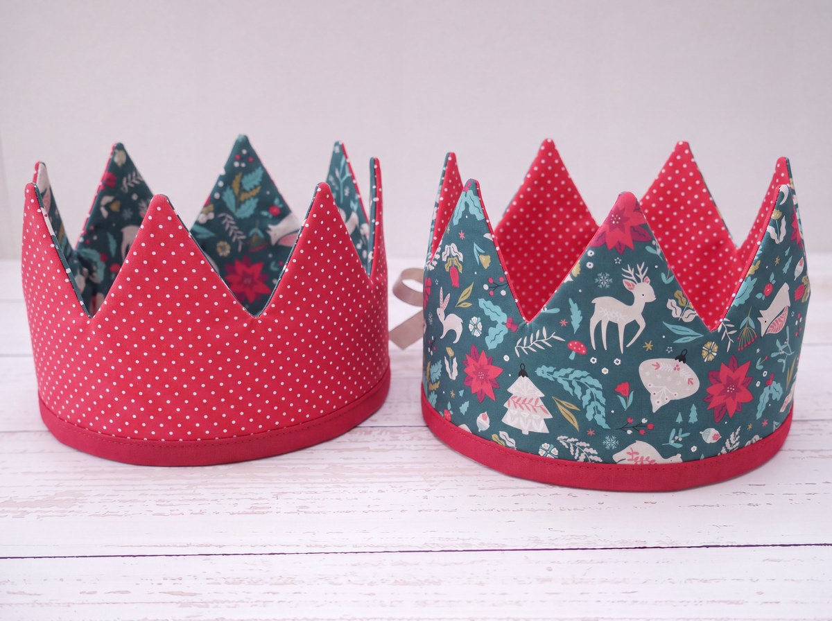 Reversible Fabric Crowns Kit - Festive Forest