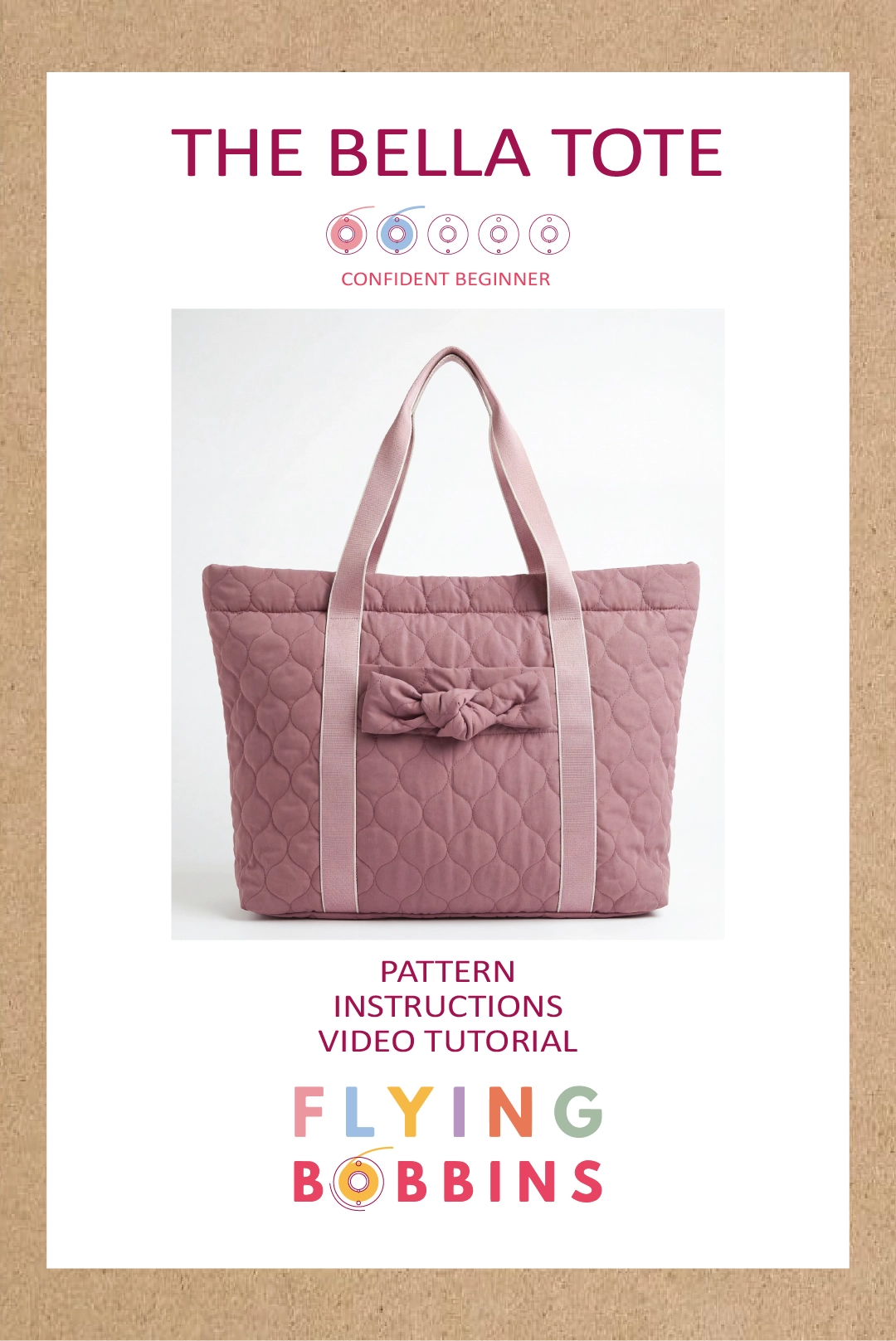 Flying Bobbins Bella Quilted Tote Bag Pattern &amp; Tutorial-Sewing Pattern-Flying Bobbins Haberdashery