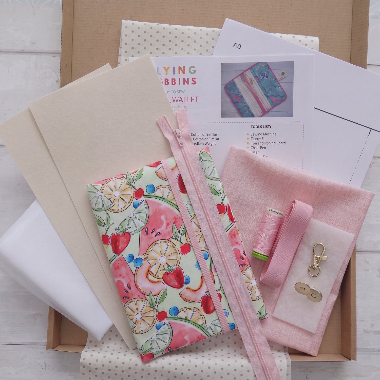Travel Wallet - Tutti Fruity-Sewing Kit-Flying Bobbins Haberdashery