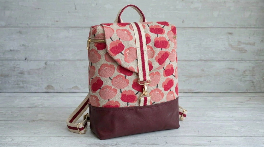 Honey Backpack Making Kit - Peony-Sewing Kit-Flying Bobbins Haberdashery