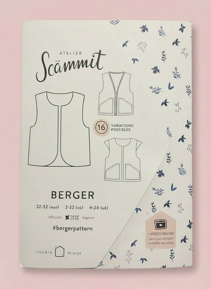 Atelier Scammit, Berger Gilet-Pattern-Flying Bobbins Haberdashery