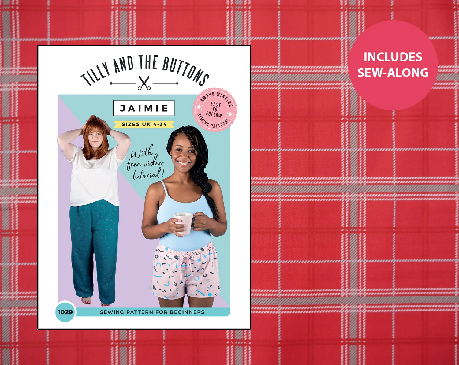 Festive Jaimie PJs Kit - Tartan-Sewing Kit-Flying Bobbins Haberdashery