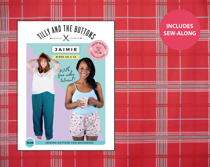 Festive Jaimie PJs Kit - Tartan-Sewing Kit-Flying Bobbins Haberdashery
