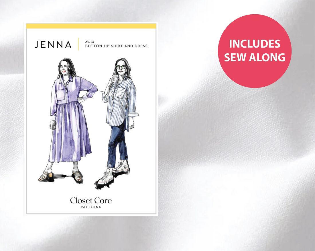 Jenna Shirt Kit - Premium Cotton Poplin in White-Sewing Kit-Flying Bobbins Haberdashery