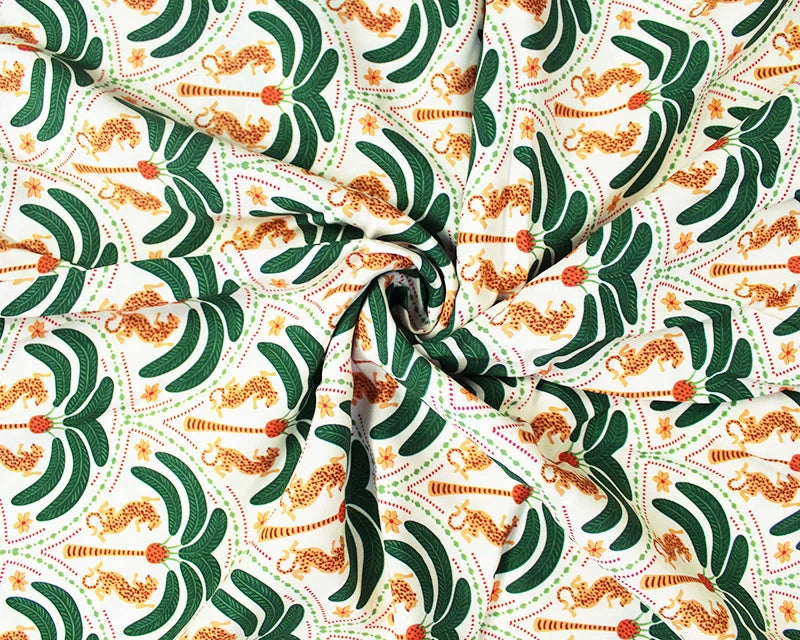 Digital Printed Cotton in Tigers-Cotton Fabric-Flying Bobbins Haberdashery