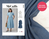 Zip Dress Kit - Indigo Lyocell Chambray-Sewing Kit-Flying Bobbins Haberdashery