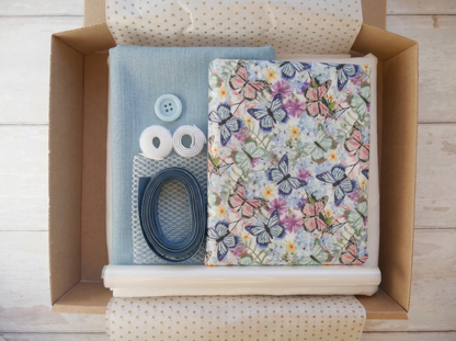 Overlocker Cover Kit &amp; Pattern - Butterflies-Sewing Kit-Flying Bobbins Haberdashery