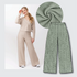 Olo Pants Kit - Angora Touch Cable in Sage-Sewing Kit-Flying Bobbins Haberdashery