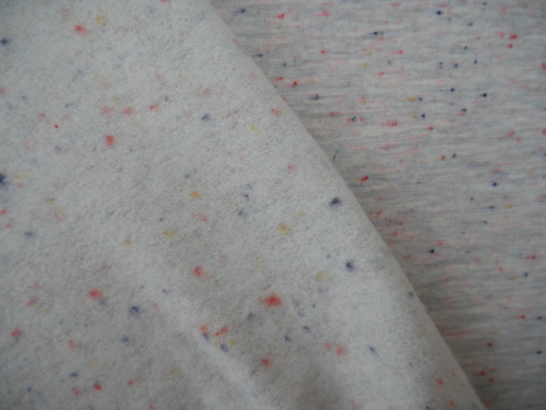 Speckled Cotton Sweat in Ecru, £16.50 p/m-Fabric-Flying Bobbins Haberdashery