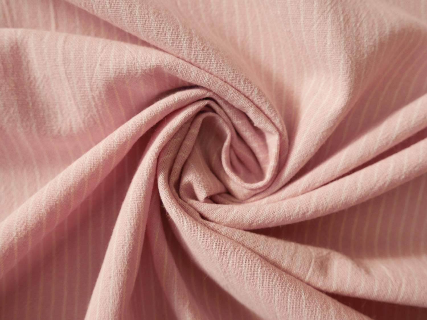 Tisfin Laundered Cotton Stripe in Pink, £15.50 p/m-Cotton Fabric-Flying Bobbins Haberdashery