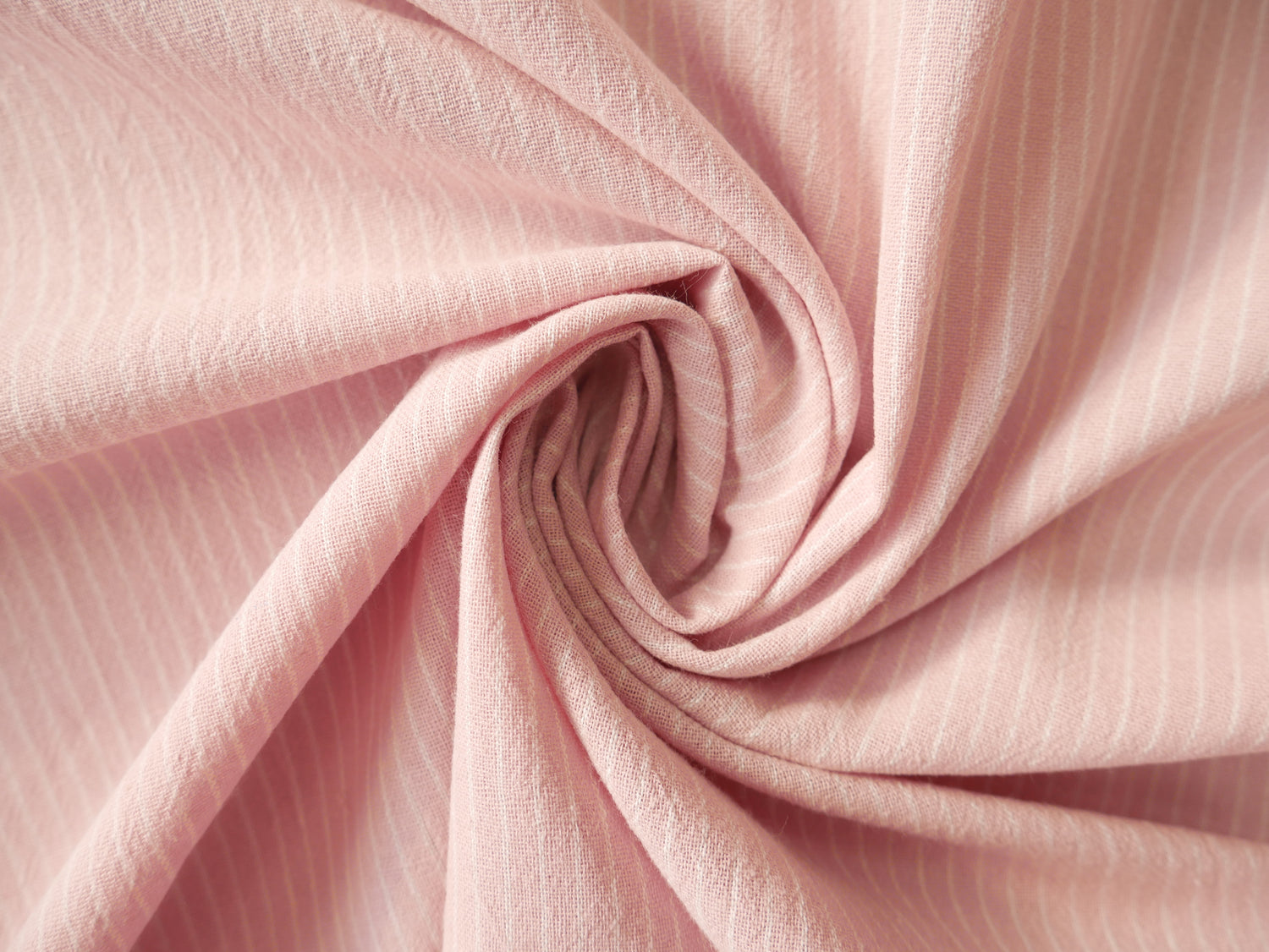 Tisfin Laundered Cotton Stripe in Pink, £15.50 p/m-Cotton Fabric-Flying Bobbins Haberdashery