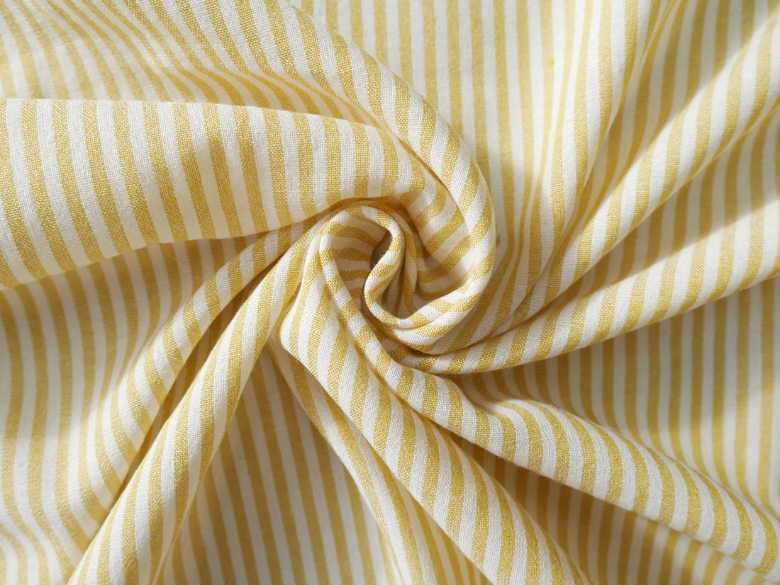 Donny Shirt Kit - Laundered Stipe in Yellow-Sewing Kit-Flying Bobbins Haberdashery