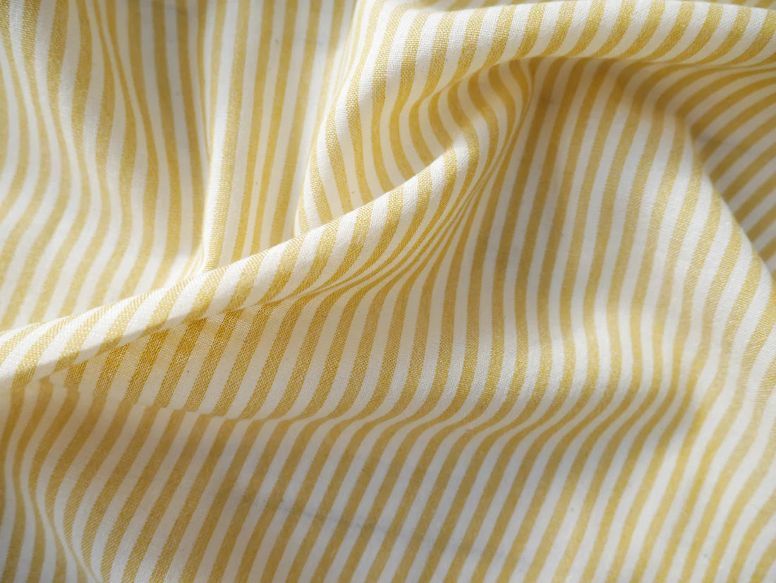 Donny Shirt Kit - Laundered Stipe in Yellow-Sewing Kit-Flying Bobbins Haberdashery